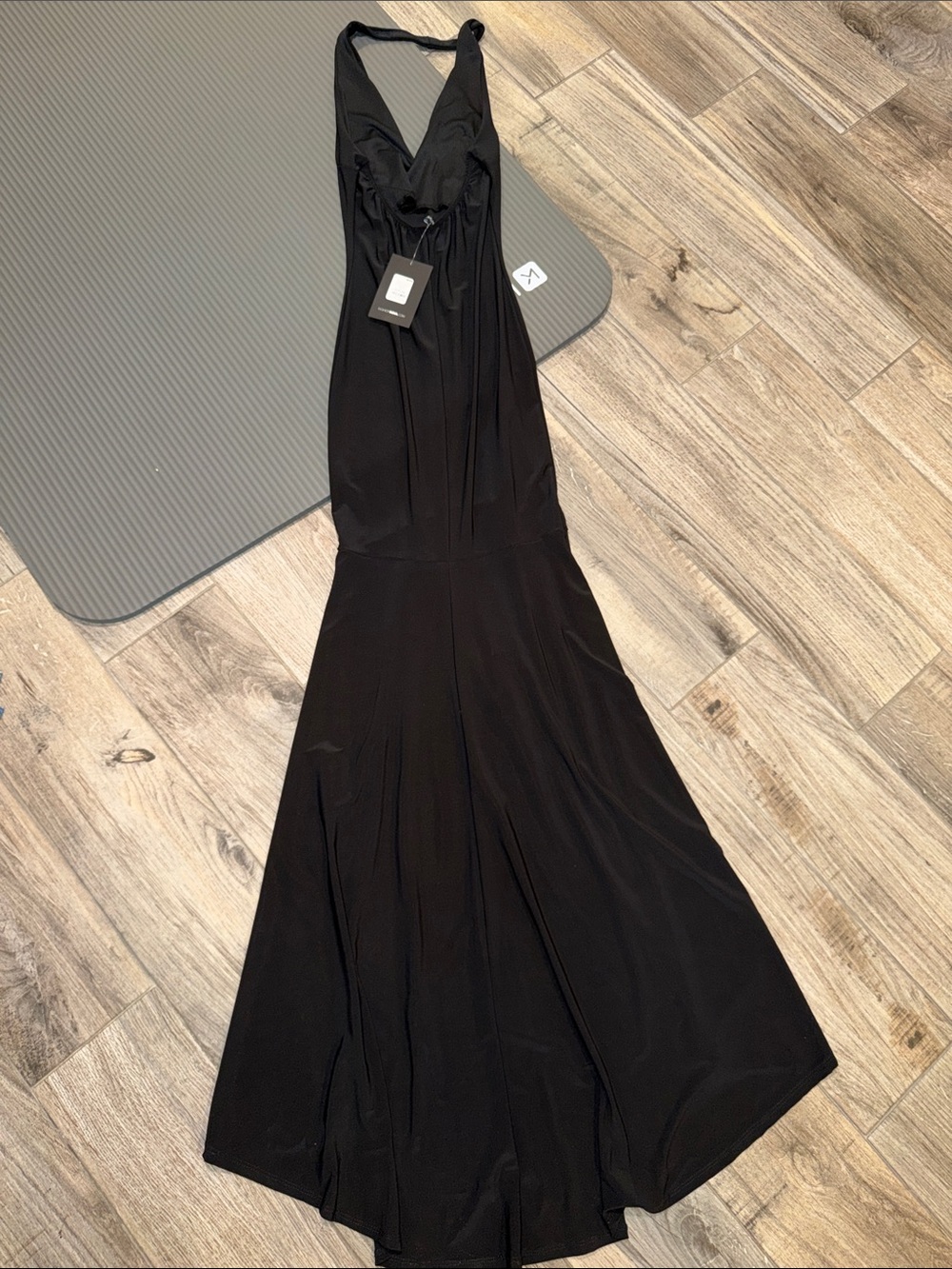 Fashin Nova black Halter Evening Dress - Elegant Maxi for Women